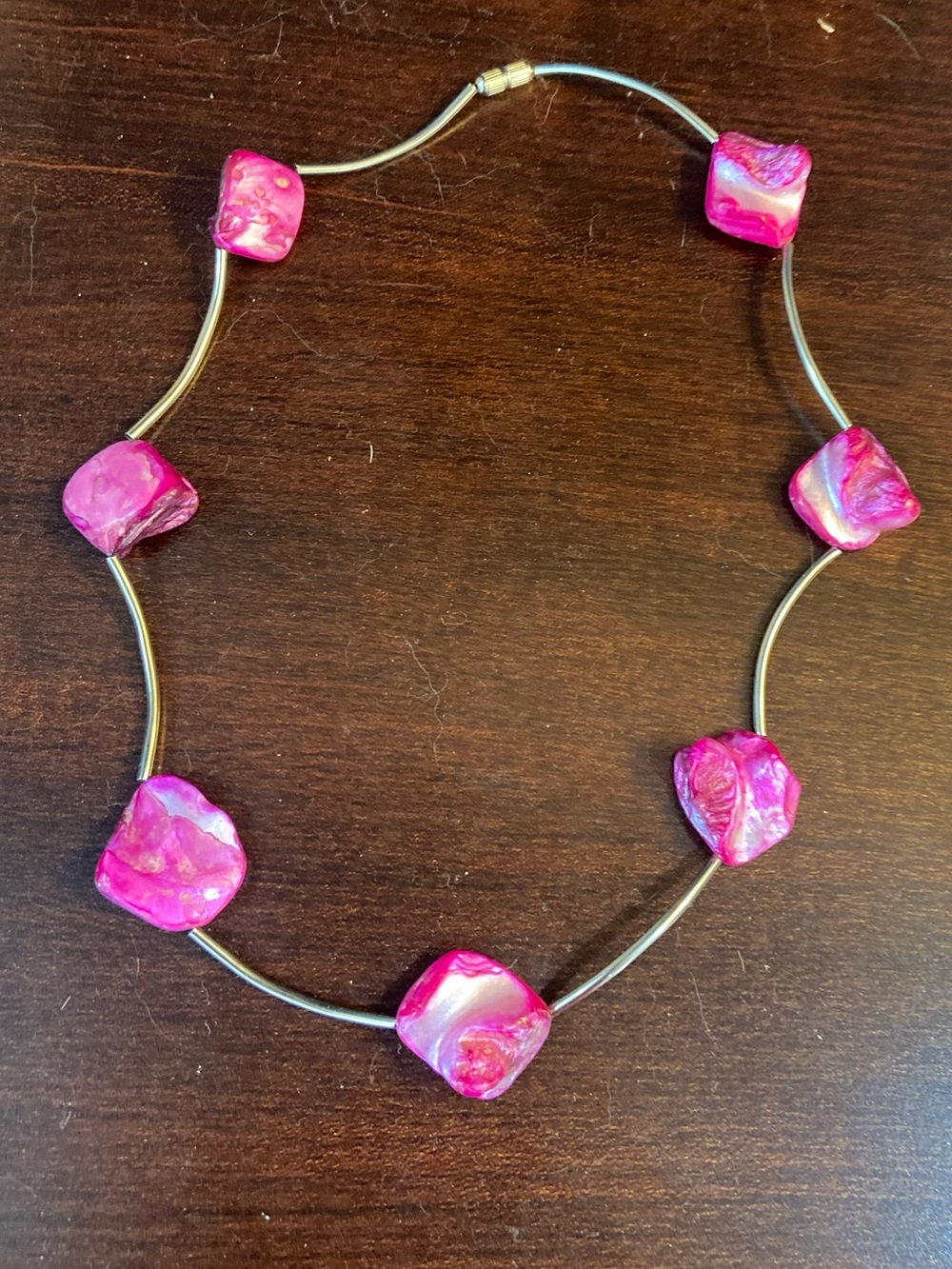 Pink Beaded Women's Necklace - Unbranded